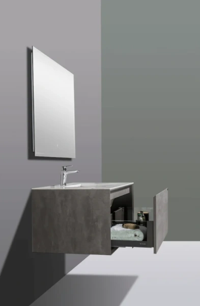 Тумба с раковиной подвесная Black&White Universe 909U1000 100 см МДФ, подвесная, пристенная - фото 4