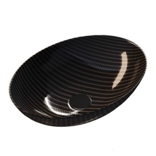 Раковина Abber Karbon 50 см черная - фото 1