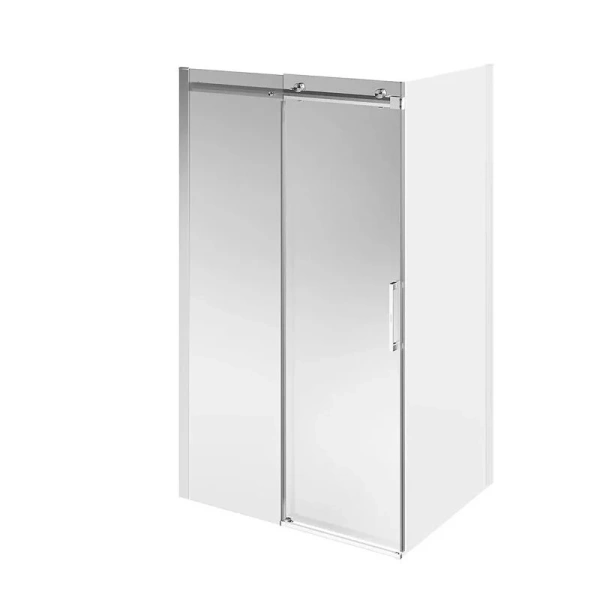 Душевая дверь в нишу Kerama Marazzi Cristallo 120 см профиль брашированный никель - фото 2