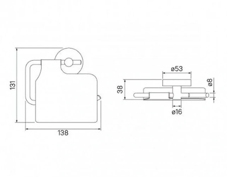 Бумагодержатель IDDIS Sena с крышкой - фото 3