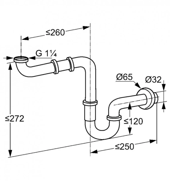 Сифон для раковины Kludi компактный - фото 2