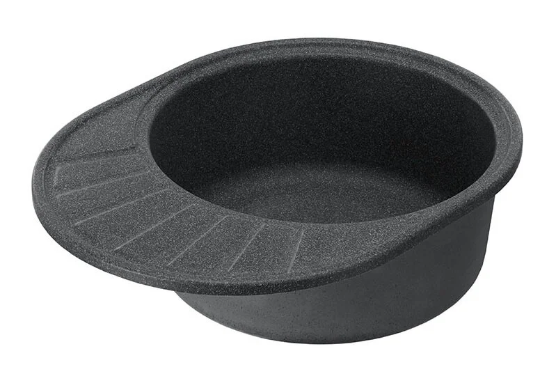 Мойка для кухни Акватон Чезана 57 см графит, округлой формы - фото 4