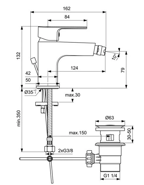 Смеситель для биде Ideal Standard Cerafine D хром - фото 2