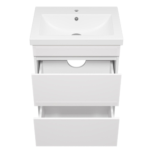 Тумба с раковиной напольная Misty Енисей 60 см с ящиками, моноблок - фото 5