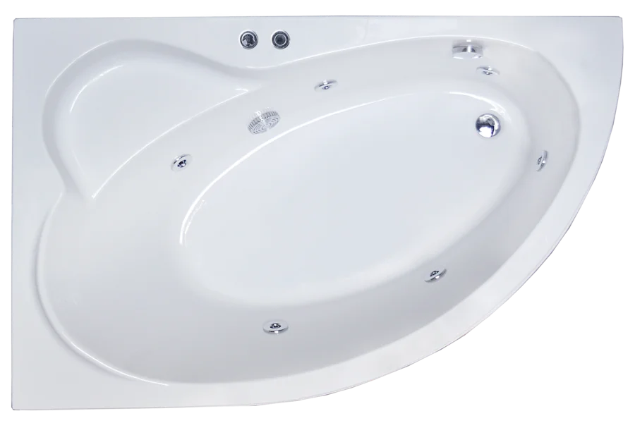 Ванна гидромассажная Royal Bath Alpine Standart RB819103ST-L/R, 144 x 104 см, белая - фото 1