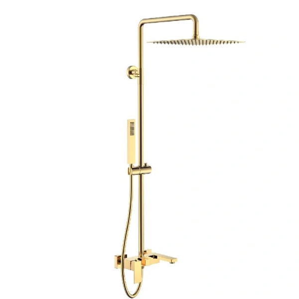 Душевая стойка Boheme Qubic shinny gold - фото 1