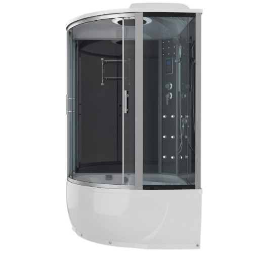 Душевой бокс, задние стенки зеркальные, стекло тонированное, Erlit Comfort ER 4335T-C2 - фото 4