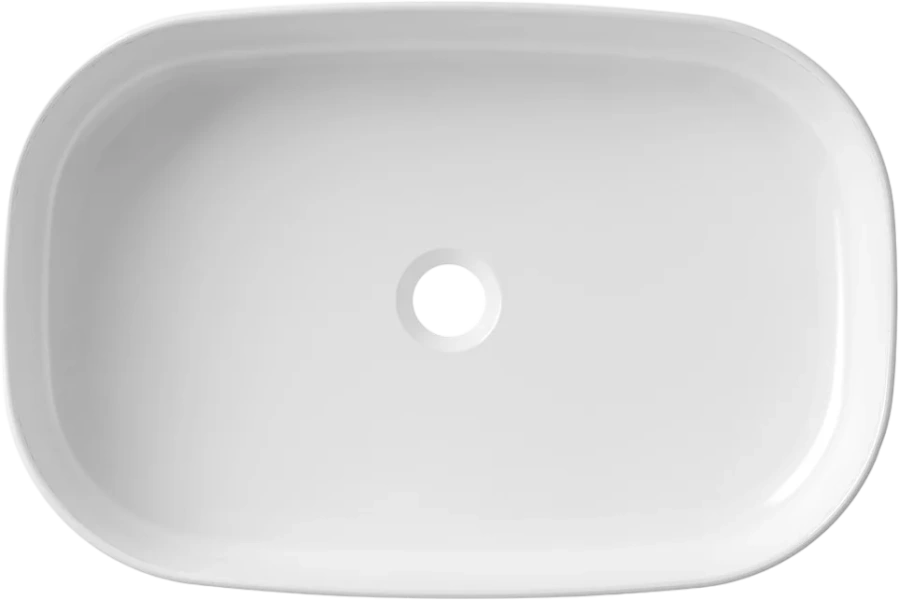 Раковина Lavinia Boho Bathroom Sink 54 см белая, в форме чаши, прямоугольной формы - фото 5