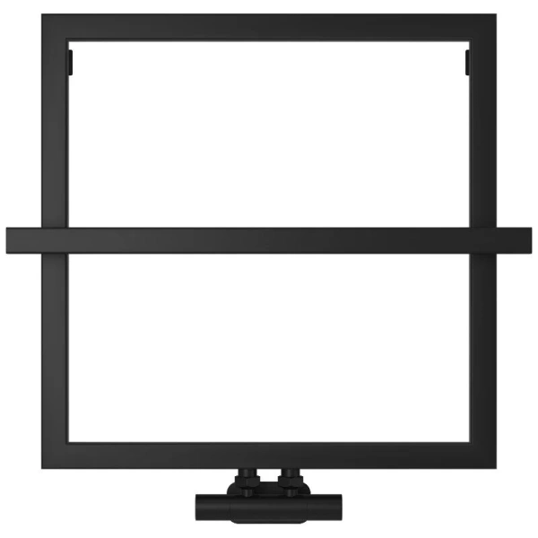 Полотенцесушитель водяной Сунержа Штиль EU50+ 53х53 см черный матовый - фото 3