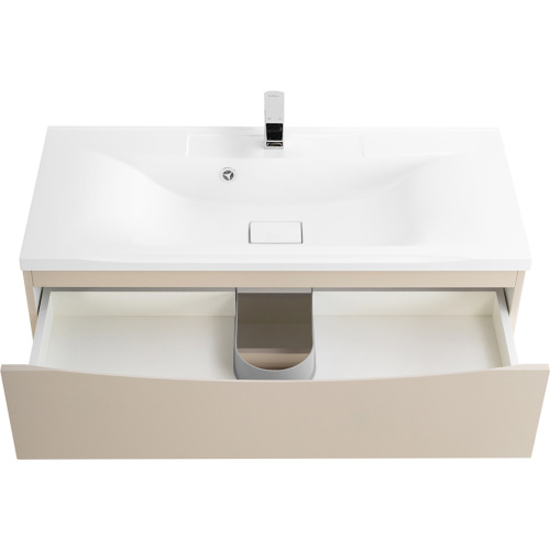 Тумба под раковину подвесная BelBagno Marino 80 см бежевая матовая, моноблок - фото 5