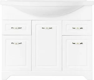 Тумба с раковиной напольная Style Line Олеандр-2 ЛС-00000584 100 см с тремя ящиками - фото 2