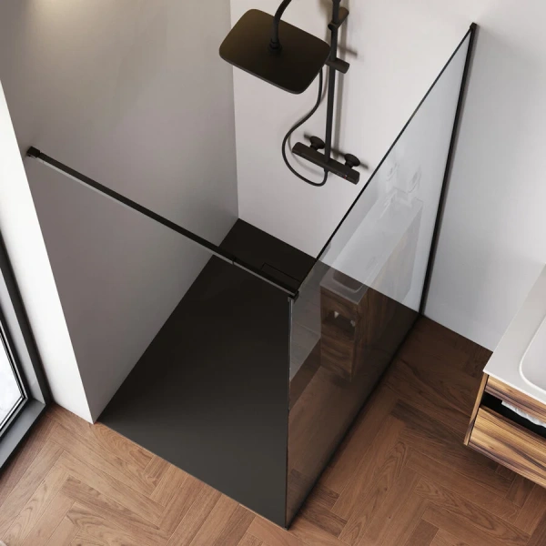 Душевая перегородка Am.Pm Func 110 см профиль черный, в наличии - фото 6