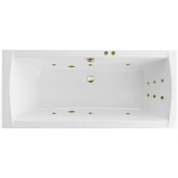 Ванна гидромассажная Excellent Aquaria Lux Line 180 x 80 см, белый/бронза, WAEX.AQU18.LINE.BR - фото 1
