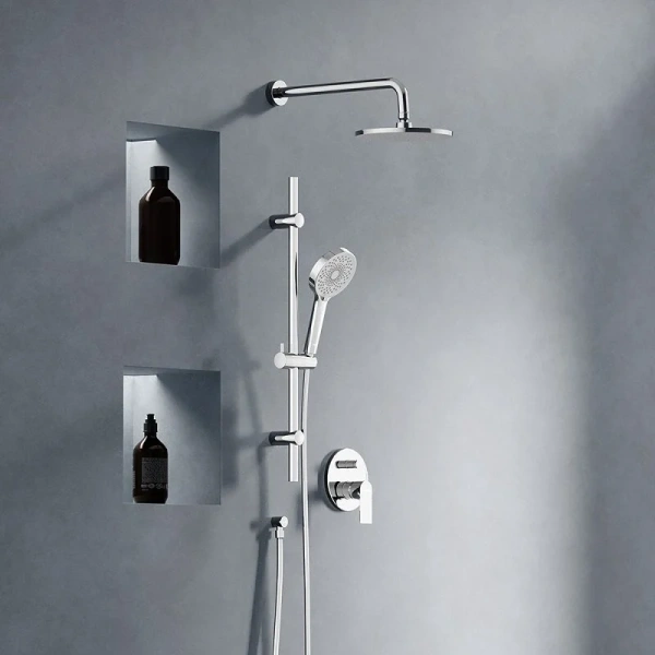 Душевой комплект Damixa Apollo хром, современные, hi-tech index_1 - фото 9