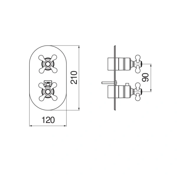 Смеситель для душа Nobili Grazia GRC5102 термостатический - фото 2