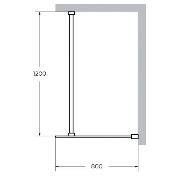 Душевая перегородка Cezares Liberta 80 см стекло бронза, профиль хром, современные, hi-tech - фото 2