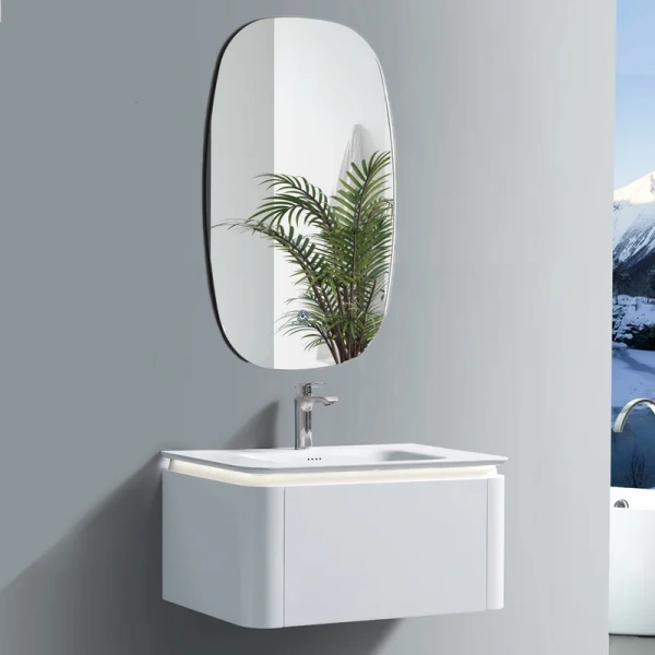 Зеркало с подсветкой Black&White Universe 58 см прямоугольное, в наличии - фото 2