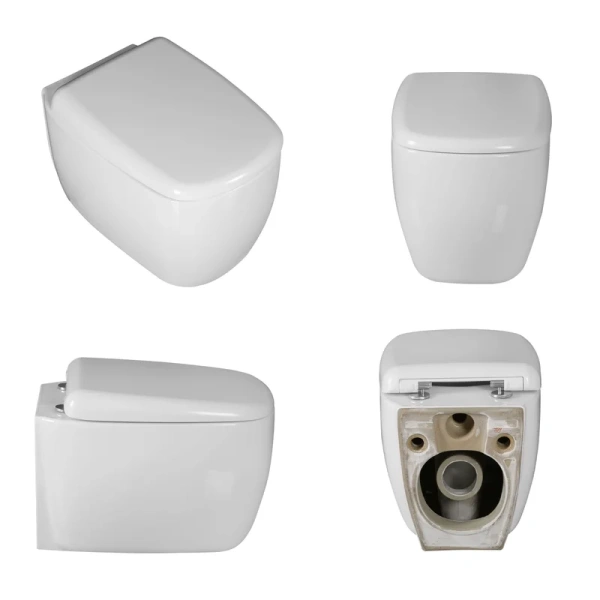 Унитаз подвесной Ceruttispa Romina безободковый, с горизонтальным, прямым выпуском, с прямым выпуском - фото 7