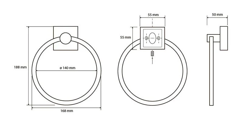 Полотенцедержатель Bemeta Beta круглый - фото 2
