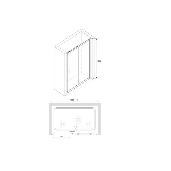 Душевая дверь в нишу RGW Classic CL-14 140 см профиль хром - фото 2