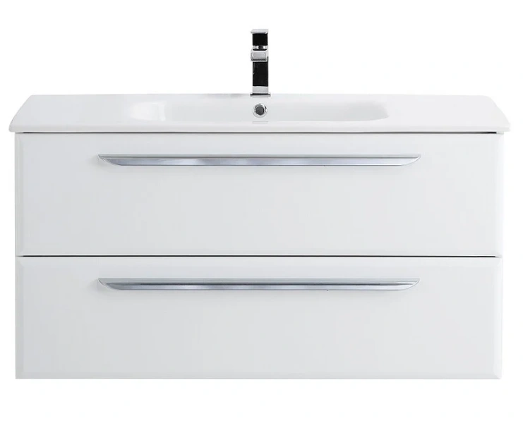 Тумба под раковину подвесная Cezares Eco 100 см bianco lucido - фото 3