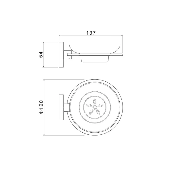Мыльница Акватек Оберон хром - фото 2