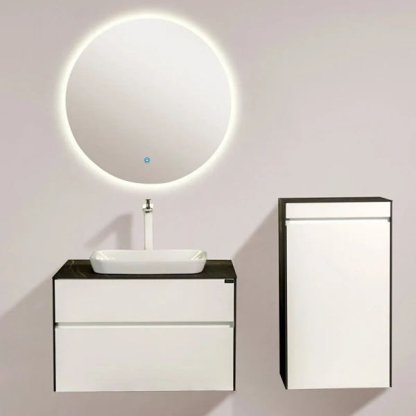 Зеркало с подсветкой Black&White Universe 80 см круглое, 80 см - фото 5