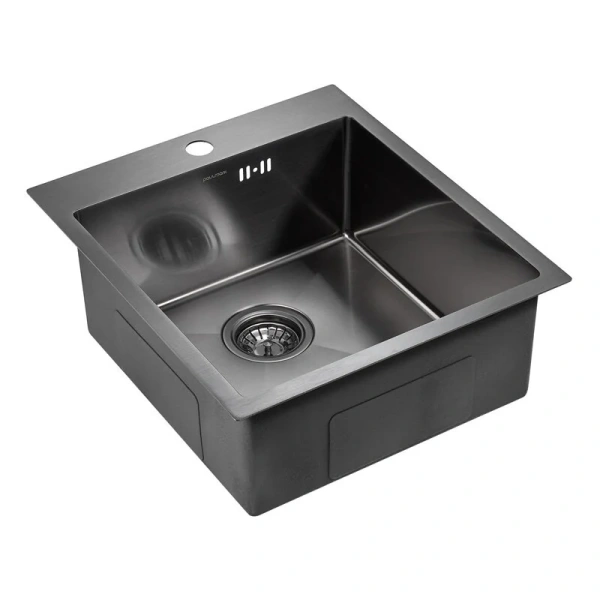Мойка для кухни Paulmark Favor 45 вороненая сталь, из нержавеющей стали, стальные, металлические - фото 3