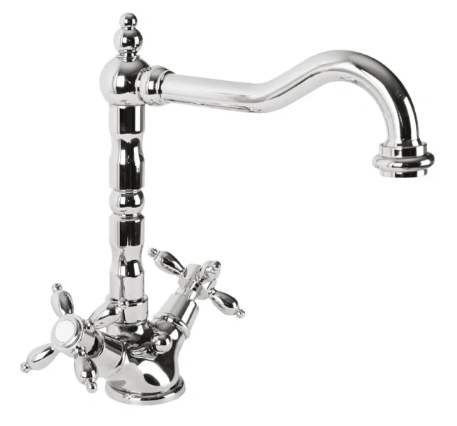 Смеситель для раковины Cezares Golf-LS2 двухвентильный, с донным клапаном - фото 1