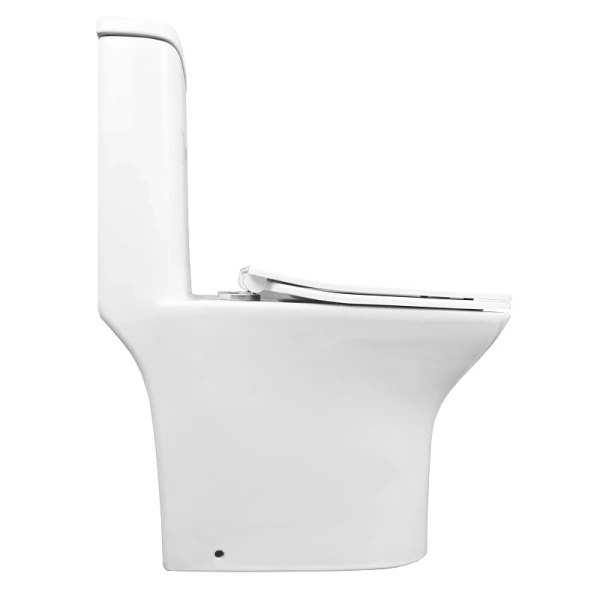 Унитаз моноблок Azario Sente безободковый, с горизонтальным, прямым выпуском, с прямым выпуском - фото 7