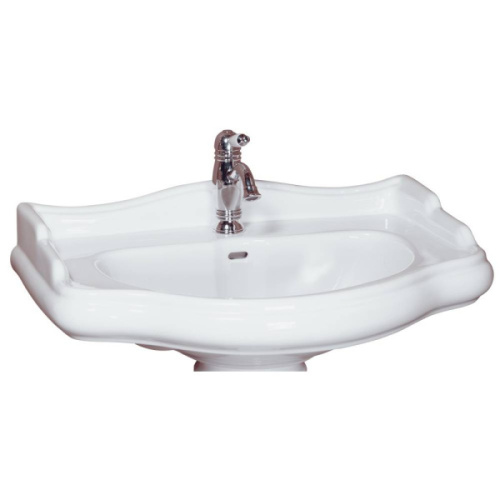 Раковина консоль Migliore Bella 20604 73 см с белой матовой полкой, прямоугольной формы - фото 5