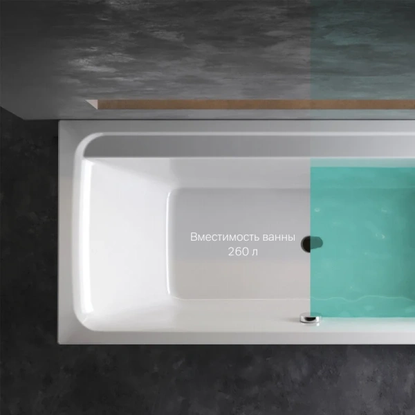 Ванна акриловая Am.Pm Inspire 2.0 W52A-180-080W-A 180х80 см прямоугольная, белые - фото 8