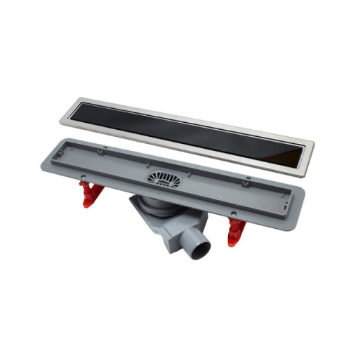 Линейный трап, цвет чёрное стекло, двухсторонний, Pestan Confluo Premium Black Glass Line 650, душевой трап - фото 2