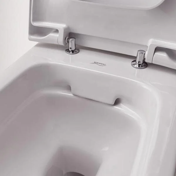 Унитаз подвесной Geberit iCon Square 201950000 безободковый, без бачка, со скрытым бачком - фото 4