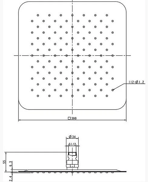 Верхний душ Ravak Chrome 982.00 X07P016 - фото 4