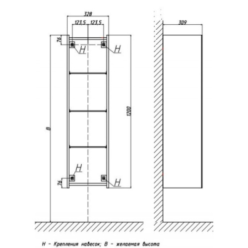 Мебель для ванной Velvex Felay с накладной раковиной - фото 4