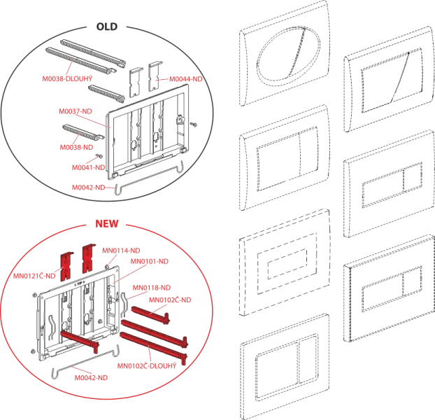 Клавиша смыва Alcaplast золото глянцевое - фото 3