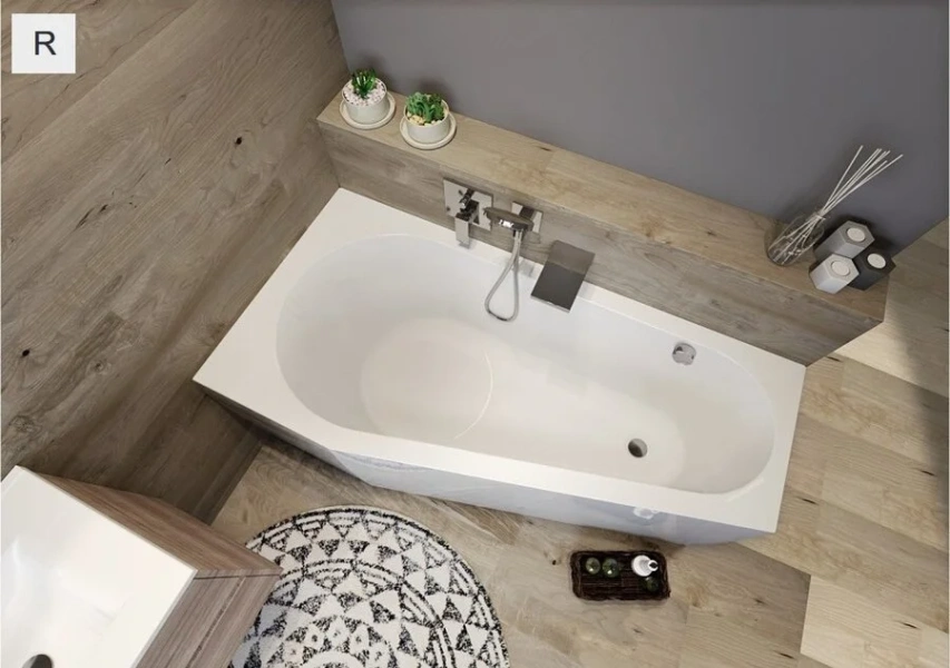 Акриловая ванна Riho Delta Plug & Play B066007005/B067007005, 150 x 80 см, левая/правая, цвет белый, без гидромассажа - фото 5