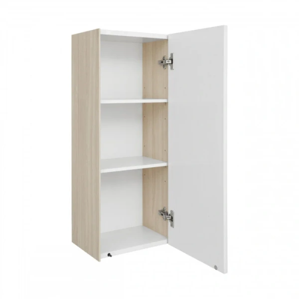 Шкаф подвесной Акватон Асти 34 см белый/ясень шимо, современные, hi-tech - фото 4