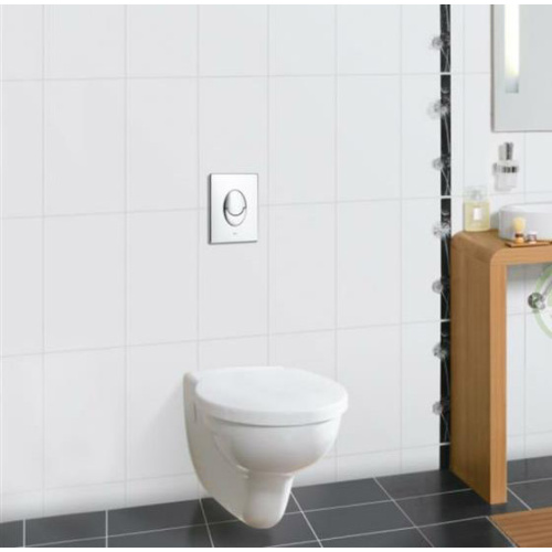 Унитаз с инсталляцией Grohe Solido Perfect с клавишей смыва хром - фото 1