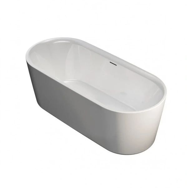 Ванна акриловая Riho Modesty Velvet Fall, B090005105, 170 x 76 см, наполнение через перелив, цвет белый матовый - фото 1