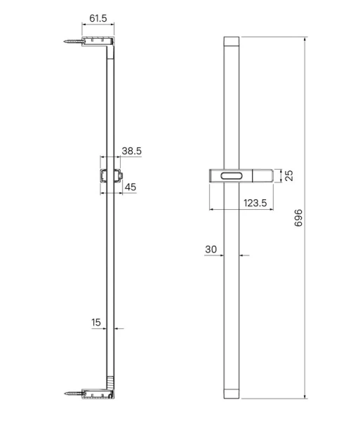 Штанга для душа IDDIS Slide SLI70 нержавеющая сталь - фото 2