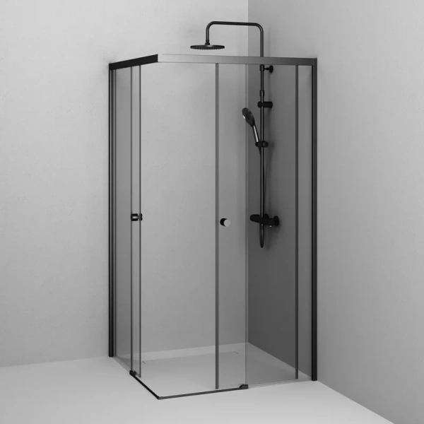 Душевой уголок Am.Pm X-Joy 100x100 см профиль черный - фото 2