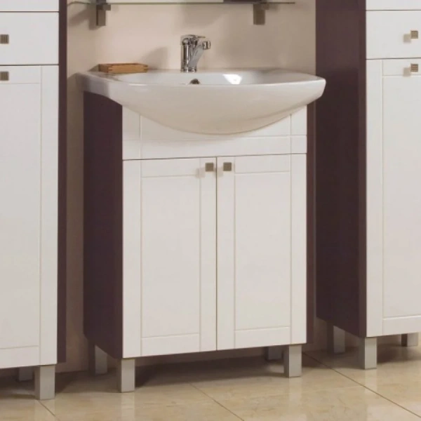 Тумба под раковину напольная Акватон Альпина 65 см венге, моноблок - фото 5