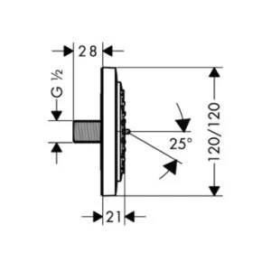 Форсунка для душа Hansgrohe PuraVida 28430 поворотная - фото 4