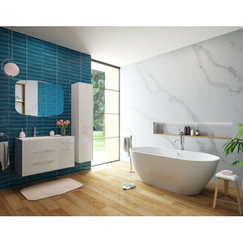 Ванна из литьевого мрамора Эстет Майами 160x75 см белая глянцевая, без гидромассажа, большие - фото 6