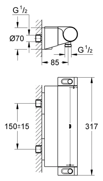 Смеситель для душа термостатический Grohe Grohtherm 2000 34469001 - фото 2