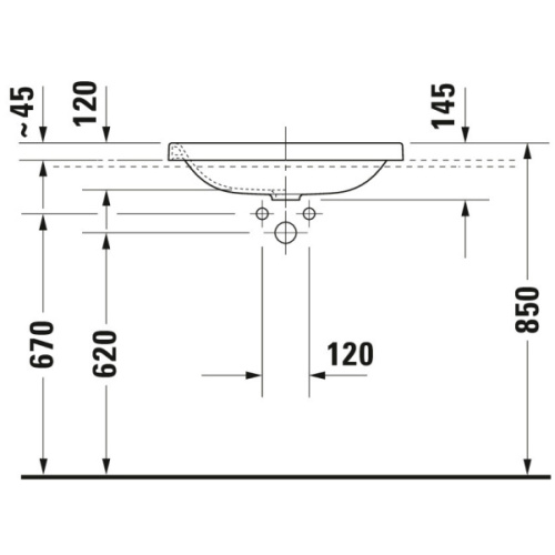 Раковина Duravit DuraStyle 60 см белая - фото 3