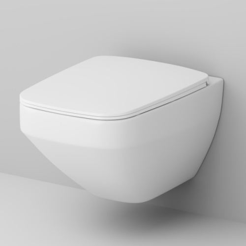 Унитаз подвесной Am.Pm Inspire 2.0 с сиденьем микролифт белый, безободковые, сиденье с микролифтом , с антивсплеском - фото 5