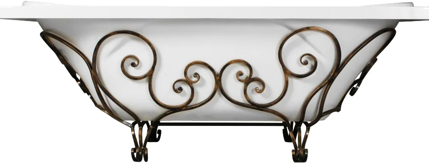 Кованая подставка для ванны Эстет Астра патина - фото 2